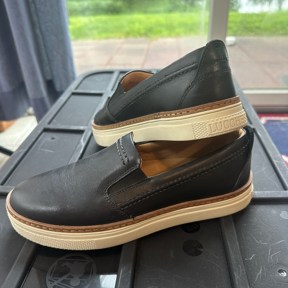 Lucchese Boot-maker After Ride Black Women’s Leather  Slip-On Loafers size 6.5